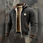 Men's Padded Jacket with Hood and Full Zip