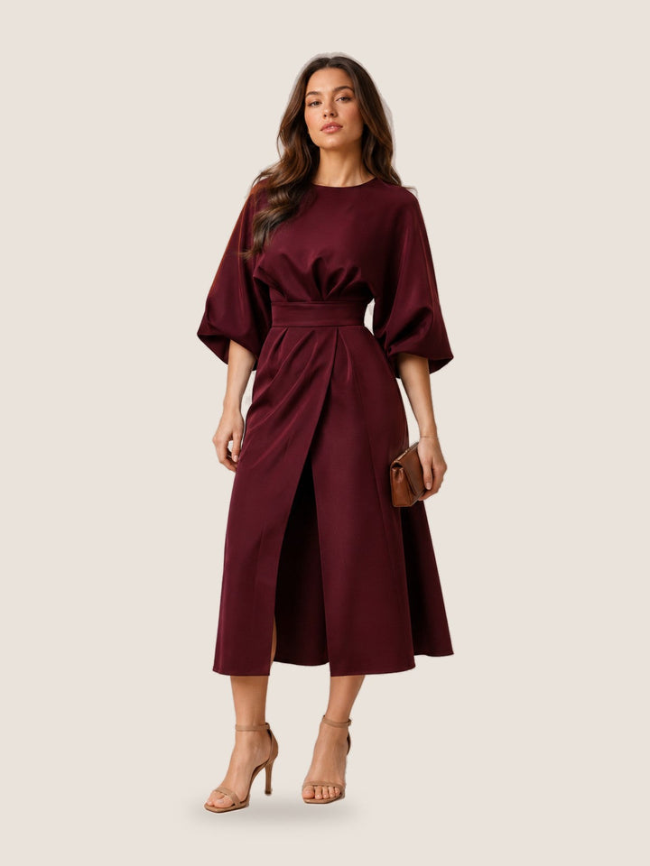 Tailored Midi Dress with Bow Belt for Women – Havanna