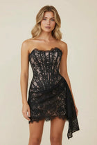 Lace Corset Mini Dress – Fitted Silhouette for Women