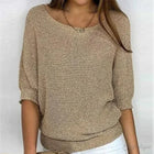 Louisa | Women's Elegant Knit Sweater with Knit Pattern, Soft Knit