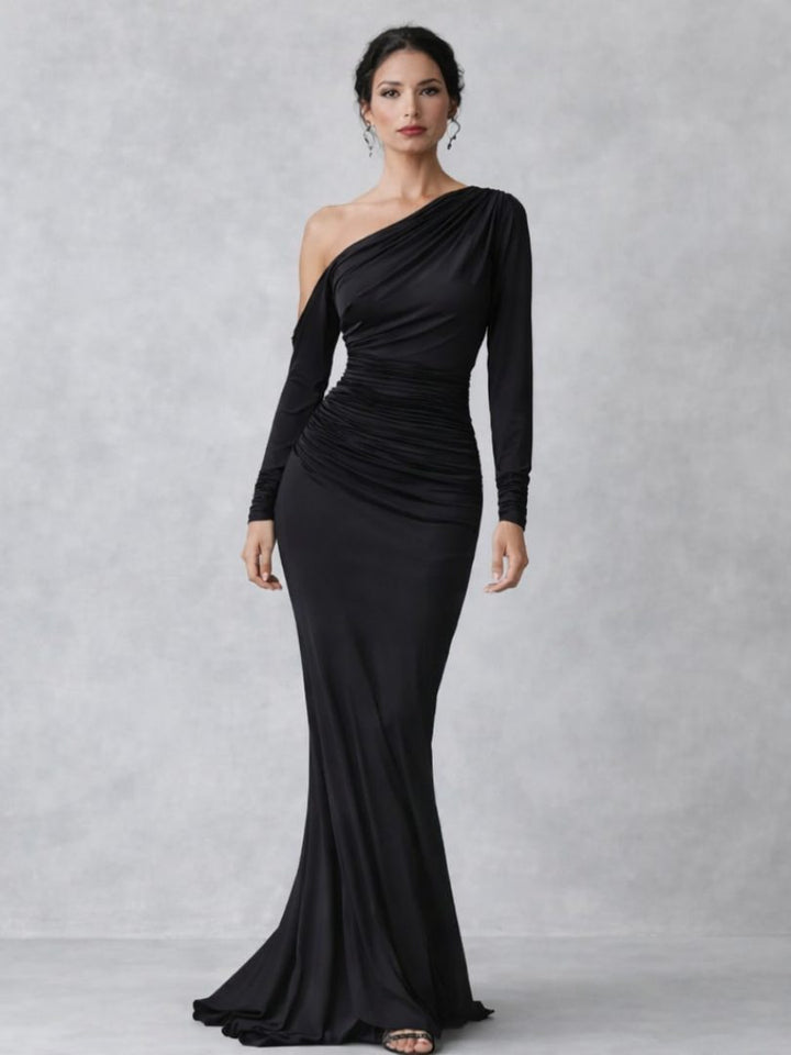 Vienne | One-Shoulder Ruched Maxi Dress for Women