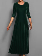 Women's Formal Dress | Maxi Velvet Long Sleeve